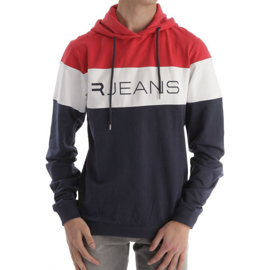 Replika Jorn sweater hoodie rood/wit/blauw 
