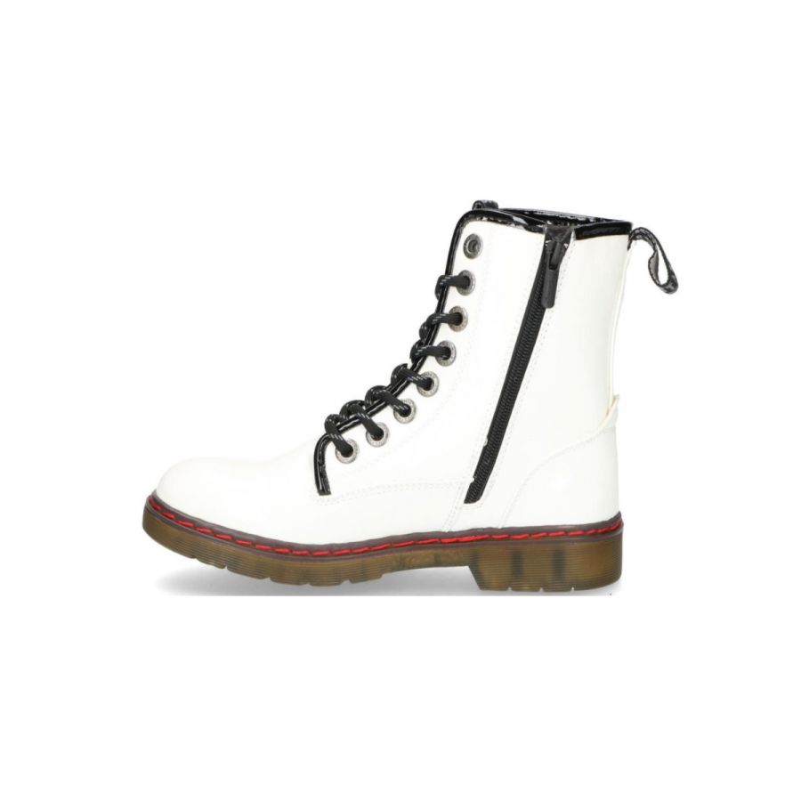 Mustang Shoes Martine veterboot wit lak