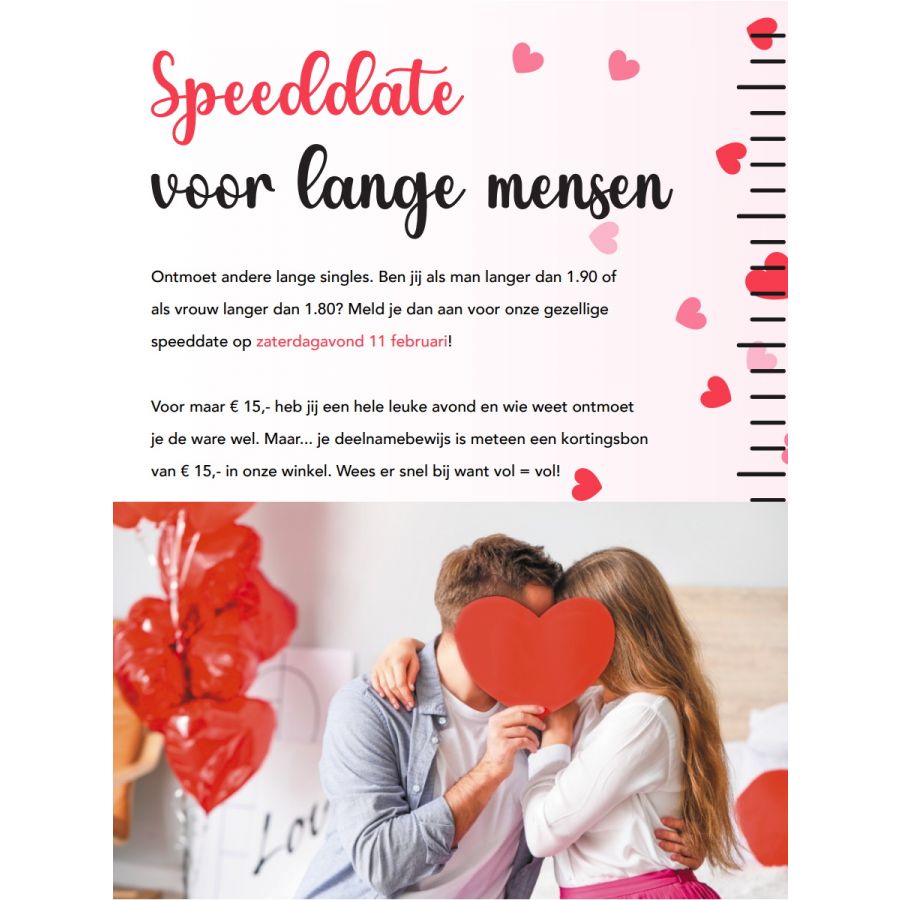 Inschrijving speeddate-avond