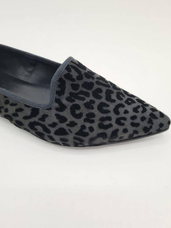 Frank Lindie loafer black velours print_2