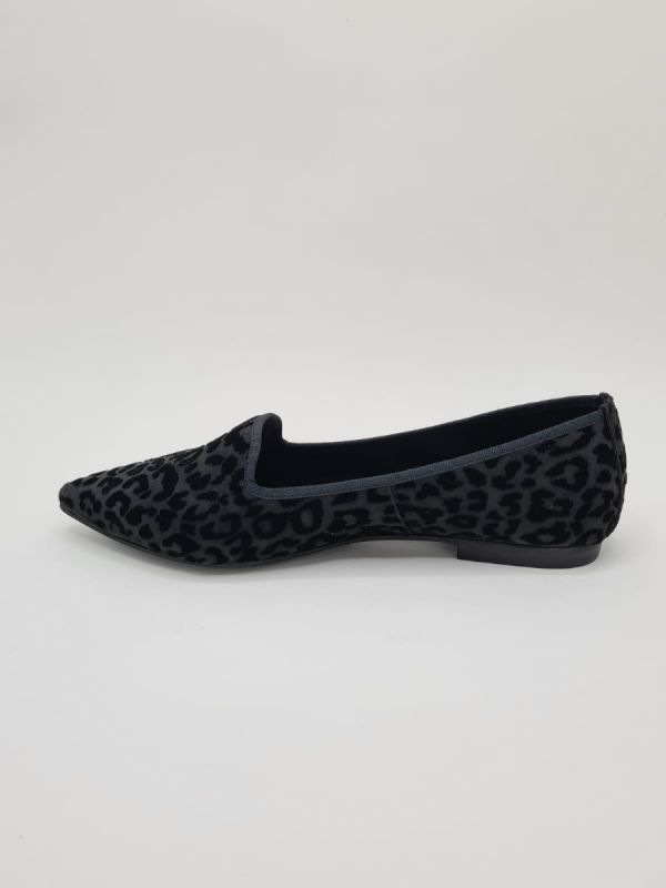 Frank Lindie loafer black velours print_3