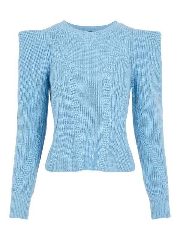 YAS Carlotta ls knit pullover dusk blue_1