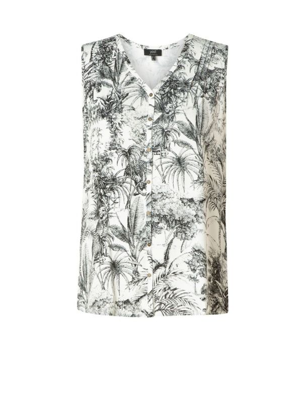 YEST Ilza blouse shirt black white_1