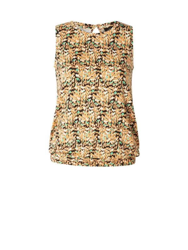 YEST Kayana top print fresh orange_1