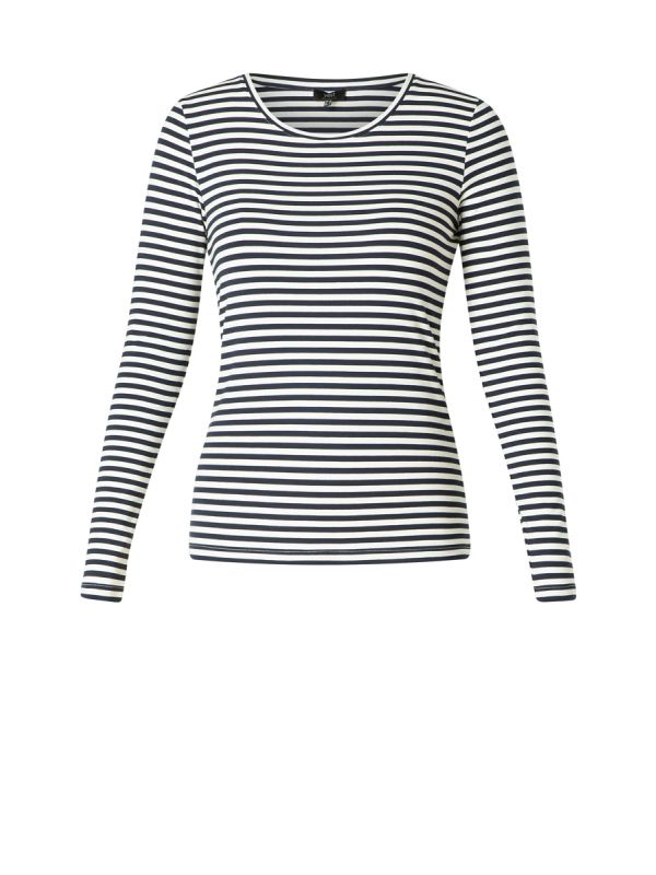 YEST Gunes shirt stripe white dark blue_1