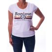 Sequoia Laura shirt v-hals wit print Bonjour 