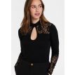 Culture Gomme blouse extra kant black 