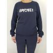 Only M Amore sweater felpa navy 