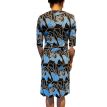 Only M Jovita jurk overslag print avignone aqua 