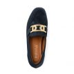 Babouche Chainy moccasin suede blue amulet 