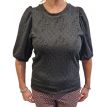 Only M Pia shirt pofmouw macrame nero 