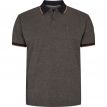 North Cleto polo black melange stripe 