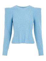 YAS Carlotta ls knit pullover dusk blue_1